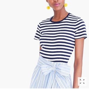 J Crew Mercantile Ribbed Striped Short Sleeve Tee